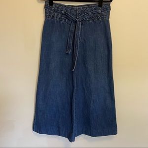 Free People Wide Leg Cropped High-Rise Jeans